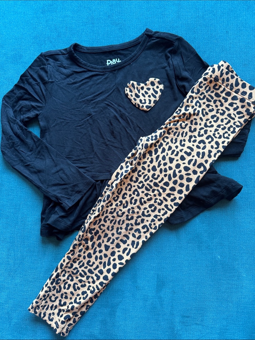 Little Sleepies Play Leopard Heart & Leopard Print Leggings